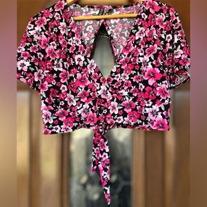 H&M floral crop top